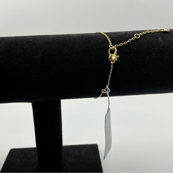 Kate Spade New York Flower Charm Bracelet Mother of Pearl Gold Tone NWT - Picture 4 of 7